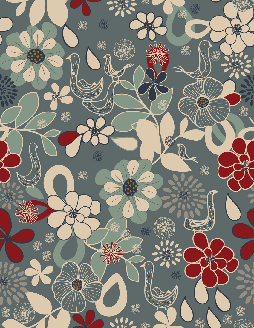 free vector 3 colorful plant pattern vector